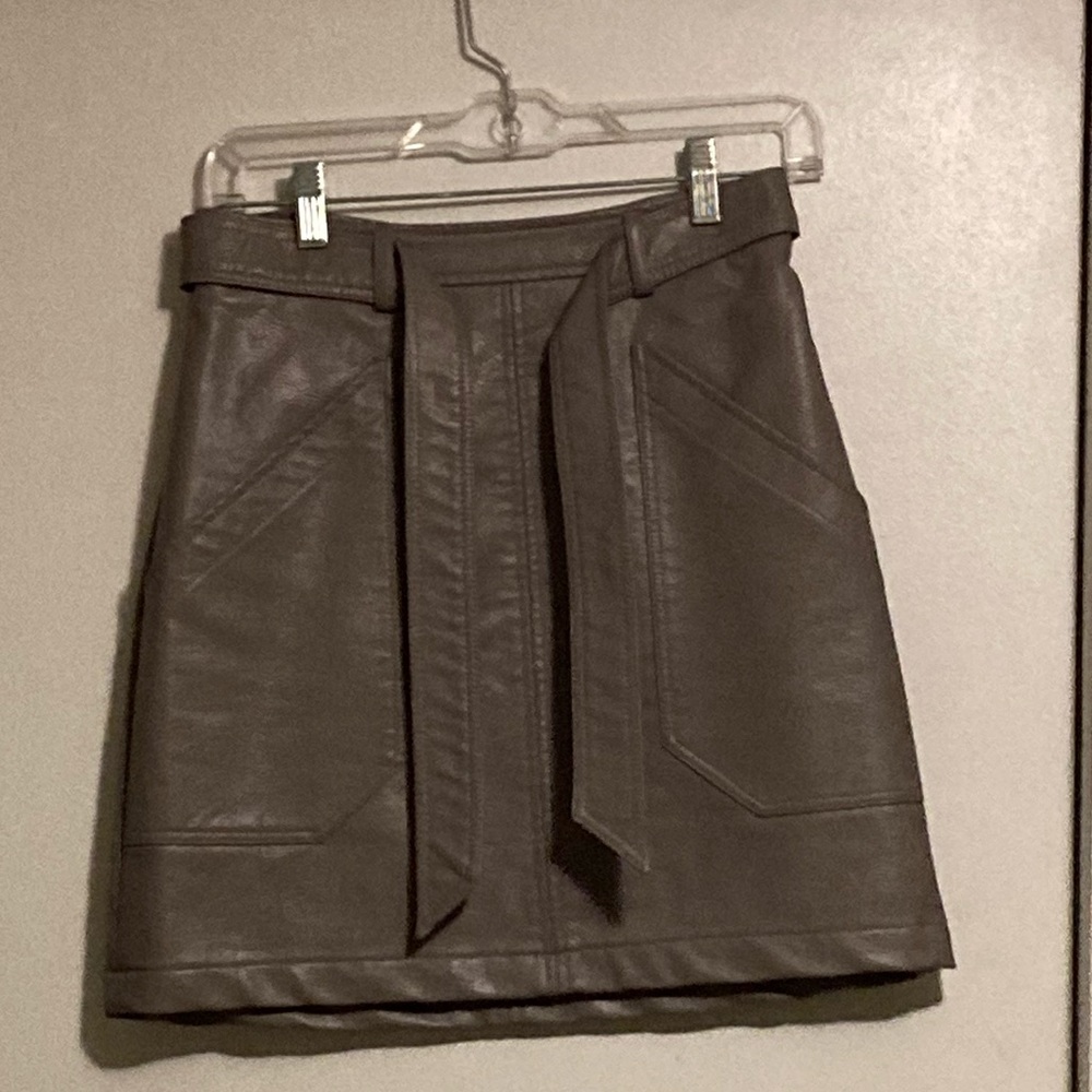 Wishlist Apparel Faux Leather Mini Skirt